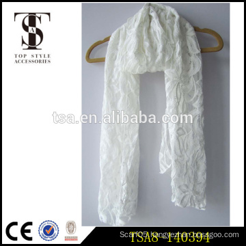 light weight fashionable popular choice white lace spring scarf versatile all year around